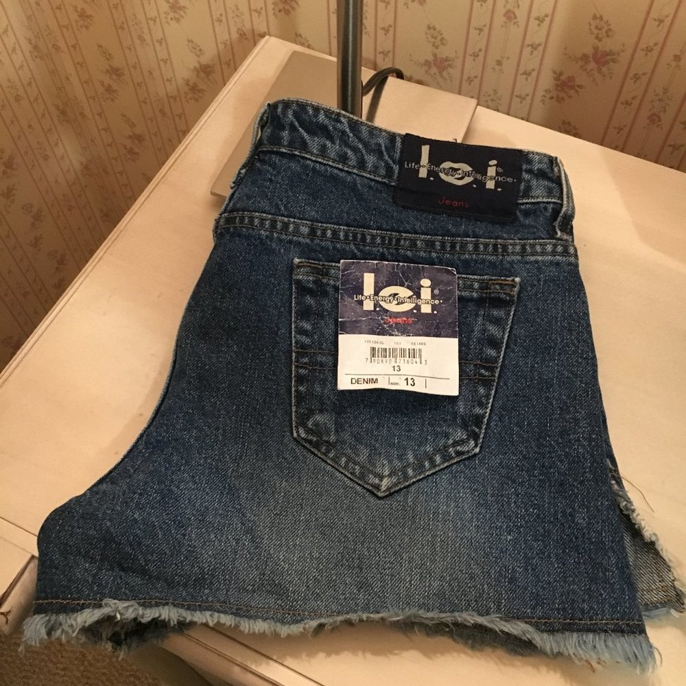 l.e.i. Jeans Cut-off Denim Shorts Juniors 13 - Vintage 90's New w/ Tag